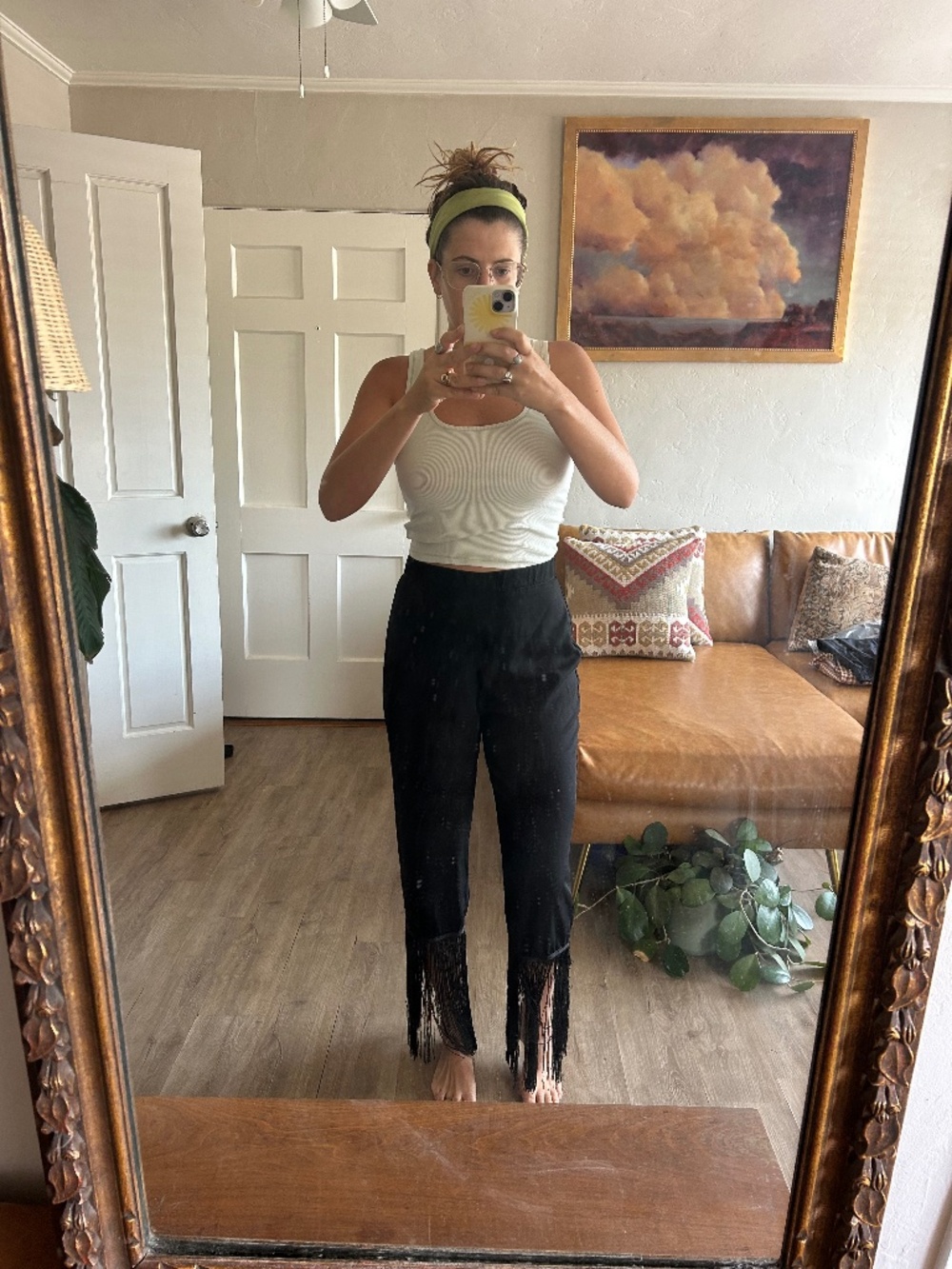 vintage fringe pants